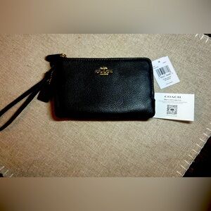 Coach corner zip wristlet